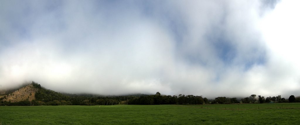 Marlborough Sounds: pano of the Fog (between Okiwi Bay und Rai Valley)