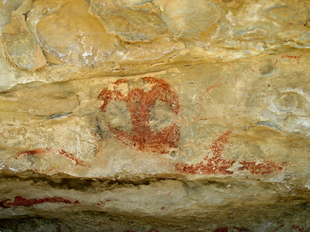 Takiroa - place of historic Maori drawings on rocks near Duntroon