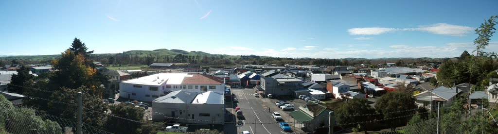 Waipukurau town from Reservoir Hill (Panorama)