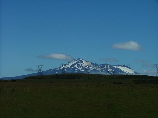 view to Mount Ruapehu from near Waiouru