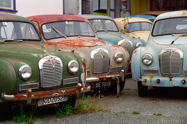 Rusty old cars - near Dobson NZ