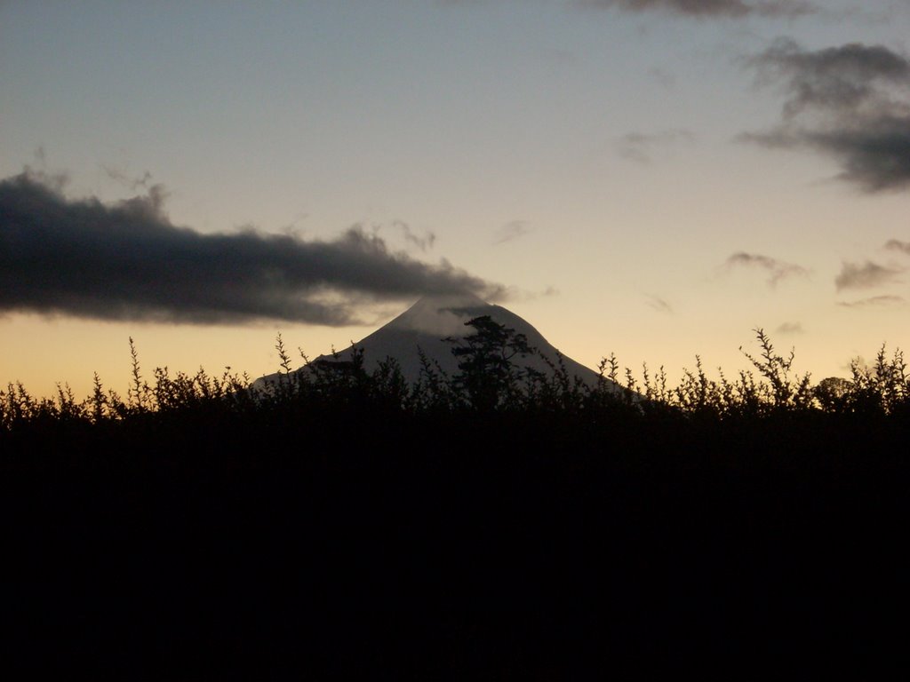 večerní Taranaki (Mt. Egmont)