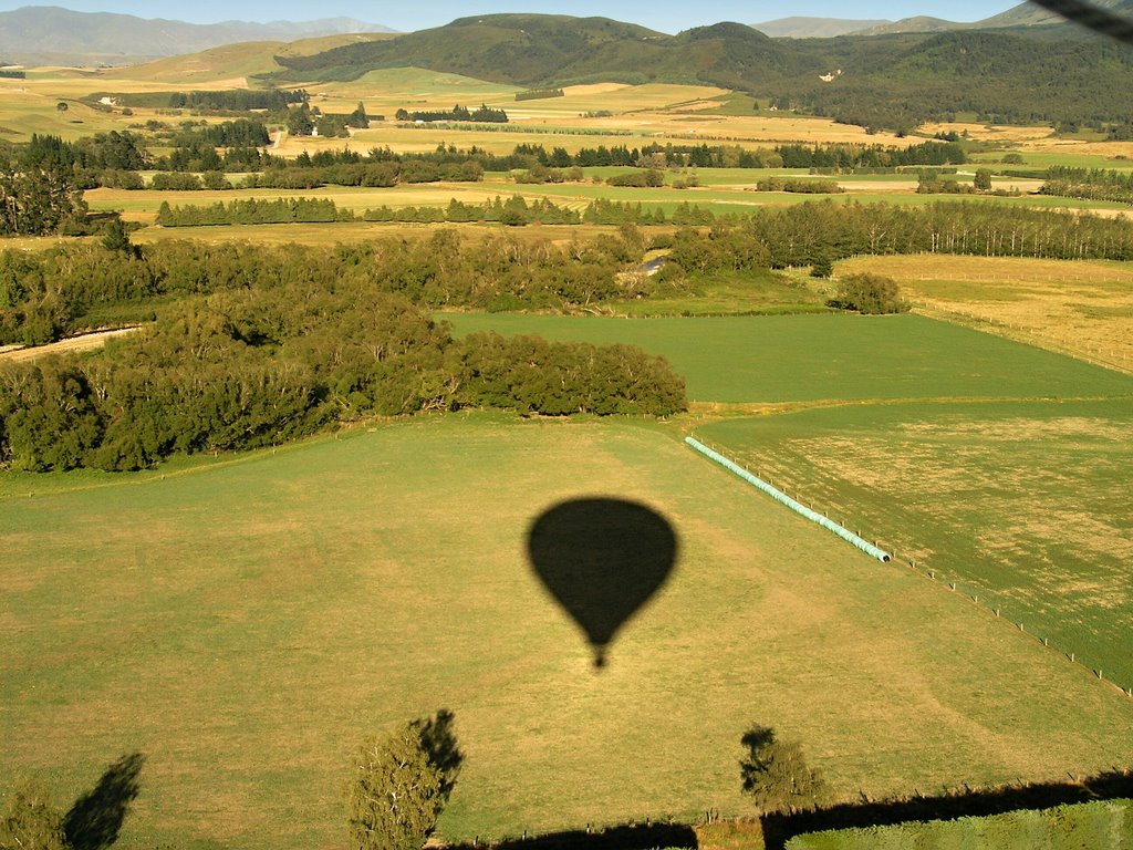 Methven hot air ballooning over Canterbury plains