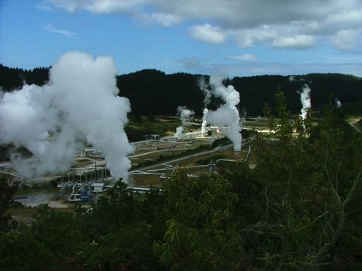 Wairakei power station thermal bores and piping 